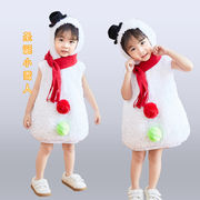 クリスマス  冬新品  韓国風子供服  キッズ服     ワンピース   可愛い    雪だるま    衣装  80-150cm