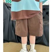 2024夏新作  韓国風子供服  キッズ服    短ズボン     ショートパンツ   カーゴパンツ  カジュアル  2色