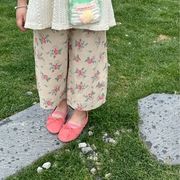 2024夏新作   韓国風子供服   キッズ服     子供ズボン   花柄    ロングパンツ   カジュアル