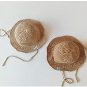 2023★夏新作★キッズ帽子★麦わら帽子★草編み