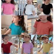 2023 夏新作 氷 半袖 Tシャツ 韓国版 女の子 赤ちゃん 洋風 上着 トップス 子供服