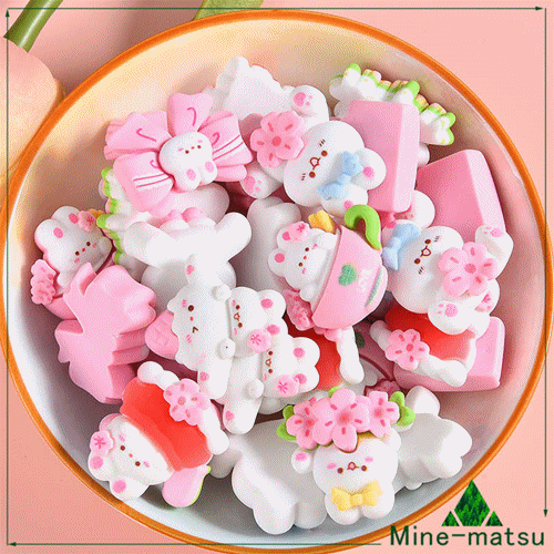 桜 ピンクウサギ へアクセサリーパーツ スマホケース美容 デコパーツ