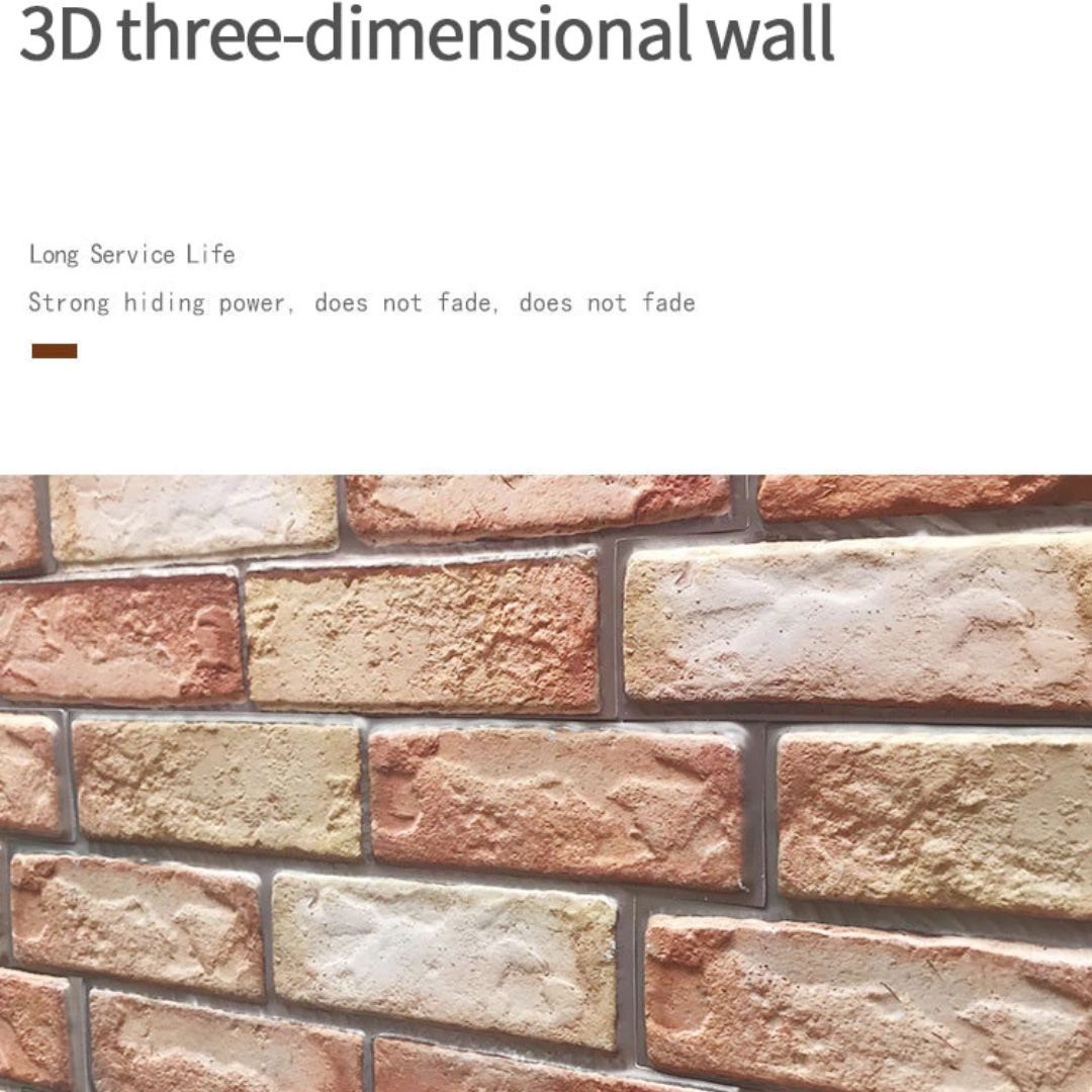 壁紙・壁材】3D立体レンガ【100枚入り】 ぼろく