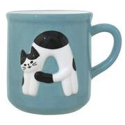 【ご紹介します！！アルファベットのポーズをした猫たちのマグカップです！】猫のイニシャルマグ  A