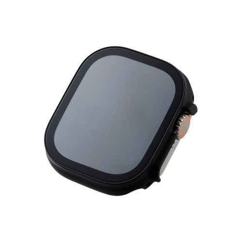 エレコム Apple Watch 49mm用フルカバーケース プレミアムガラス セラミック