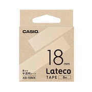【5個セット】 カシオ計算機 Lateco 詰め替え用テープ 18mm 半透明テープ黒文字