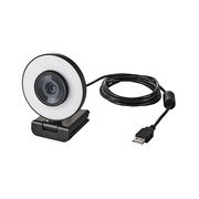 エレコム LEDリングライト内蔵Webカメラ UCAM-CX20ABBK