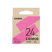【5個セット】 カシオ計算機 Lateco専用詰替用テープ/ピンクに黒文字/24mm XB