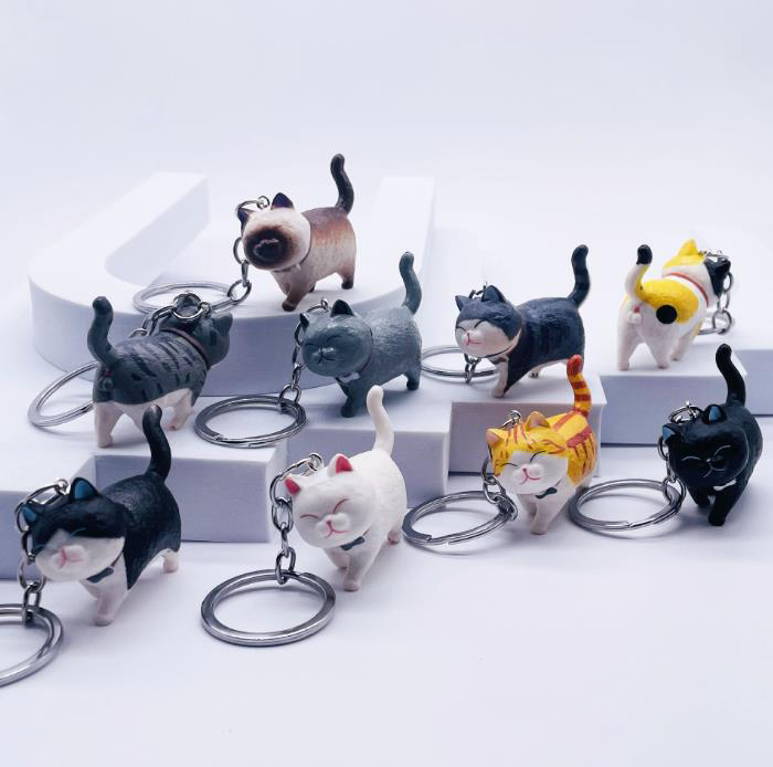 新作   猫のキーホルダー    猫雑貨   可愛い   スマホケース     バッグのストラップ   装飾品  9色