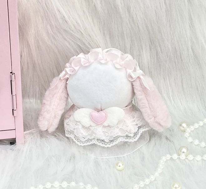 ピンク リボン+ワンピース  ぬいぐるみ用服  ミニドール  人形着せ替え  お人形の服   10/13cm用