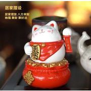 ins  招き猫   ミニチュア   デコパーツ  太陽エネルギー  インテリア置物   手を振る   モデル  車載用品