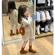 秋新作 韓国風子供服   ベビー服   女の子  トップス   シャツ  ワンピース  つりスカート