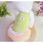 ペット用品 小型犬服   超可愛い  ワンンピース ネコ雑貨 犬服 猫服　  2色