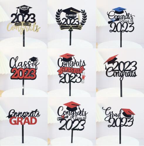 2023年新作★卒業式ケーキプラグイン  デコレーション ケーキの札 装飾品  道具装飾 パーティー用