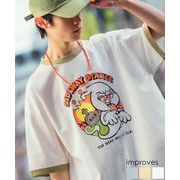 【SIDEWAYSTANCE】オバケプリント半袖リンガーTシャツ