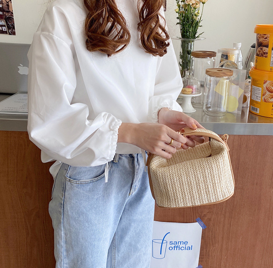 【SUMMER新発売】レディース オシャレ バッグ ショルダーバッグ  鞄 韓国ファッション 麦わら