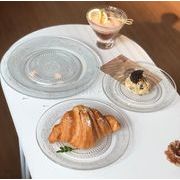 INS 人気   収納  置物を飾る  皿を捧げる  インテリア  トレイ  創意撮影装具   花柄   ガラス皿