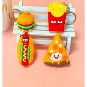 キーホルダー  ハンバーガー   韓国風    キーリング    プレゼント  バッグストラップ  DIY  小物