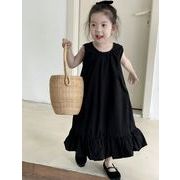 2024 夏新作 韓国風子供服  ベビー服  赤ちゃん  ワンピース  袖なし  女の子