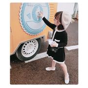 子供服 長袖 ニット ワンピース 秋冬 女の子 ベビー服 チェック柄 ワンピースドレス 韓国