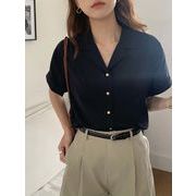 2023夏INS新作★カジュアル シンプル 韓国風  気質 デザイン性抜群   気質 シャツ