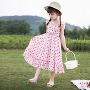 子供服 ワンピース 韓国子供服 女の子 ワンピース ワンピース シフォン 花柄 可愛い 夏服