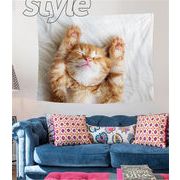 2023 FW 今年大人気 早い者勝ち かわいい 猫の背景布 壁布 寝室ライブ 壁面装飾 タペストリー 寝室