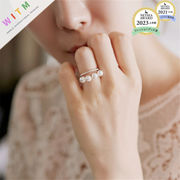 指輪 リング 真珠 ファッション 高級感 アクセサリー 優しい 設計感 調節可能