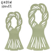 ■GREEN HOUSE(グリーンハウス）■■お正月グッズ■　ウッドプレート　しめ縄