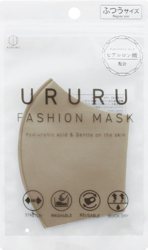 KM-454 URURUファッションマスクふつうナチュラルブラウン