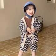 2023秋新作★子供服　ニットカーディガン+ズボン　セットアップ★80-130cm★