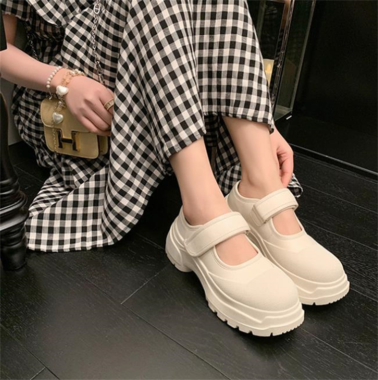 Jeep★メリー珍 Mary Jane靴マジックテープスニーカー JEEP☆Mary Jane Shoes英国風厚底メリージェーンスニーカー5cm