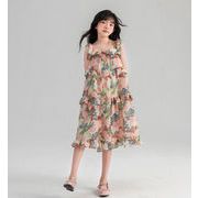 2023新作 ins 韓国風子供服 キッズ 服  ワンピース 気質 スカート ドレス 120cm-170cm