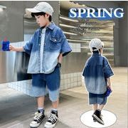 【2点セット】韓国風子供服 キッズ服 ins大人気 スーツ デニム アウター+パンツ 90-170cm