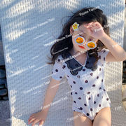 韓国風子供水着 キッズ 女の子 ベビー 子供用 オールインワン　連体水着 uvカット キッズ水着