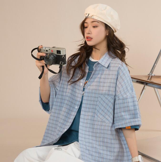韓国風　レディース　半袖シャツ　新しい夏　カジュアル　ファッション半袖シャツ　★M-2XL