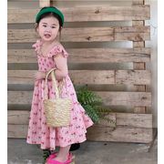 INS大人気 2023夏新作  韓国風子供服 女の子 ワンピース キッズ服 スカート 2色 7-15