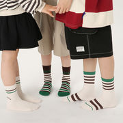 ★Kids Socks★　子供靴下　クールソックス　刺繍れ　ボーダーライン　韓国キッズファッション
