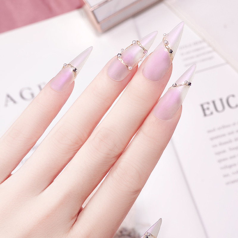 ▶︎ネイルパーツ/パールリング/シルバー/P-14 SORA/フレンチネイル