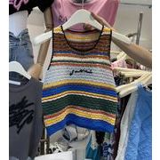春夏新作 メンズ 男 カジュアル 袖なし 丸首 ニット トップス Tシャツ インナー カットソー タンクトップ