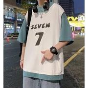 2023春夏新作 メンズ 男 カジュアル 半袖 丸首 プリント トップス Tシャツ インナー M-3XL
