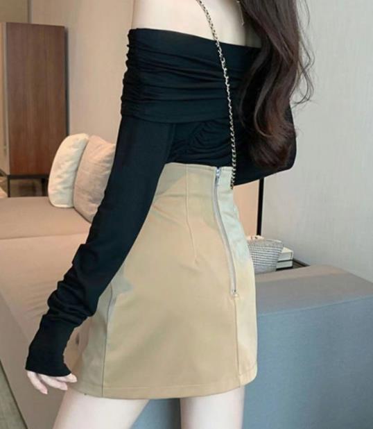 tao スカート　美品　2023ss 2023.3.3 ⁡ 【 tao 】#tao ウールギャバ後染ノーカラー