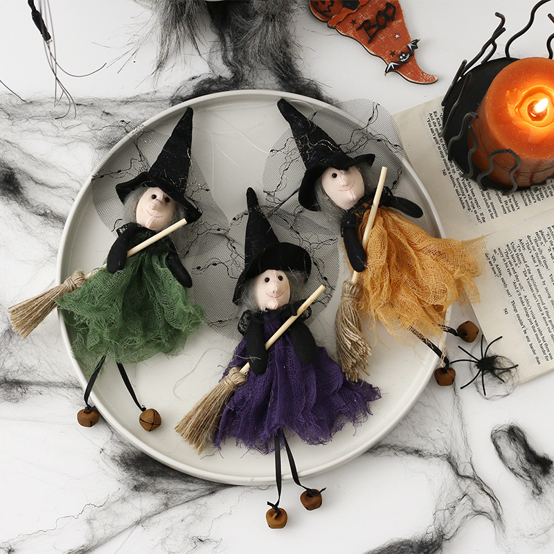 ハロウィン 飾り お人形 飾り物 巫女 魔女 吊り下げ 玄関 お化け屋敷