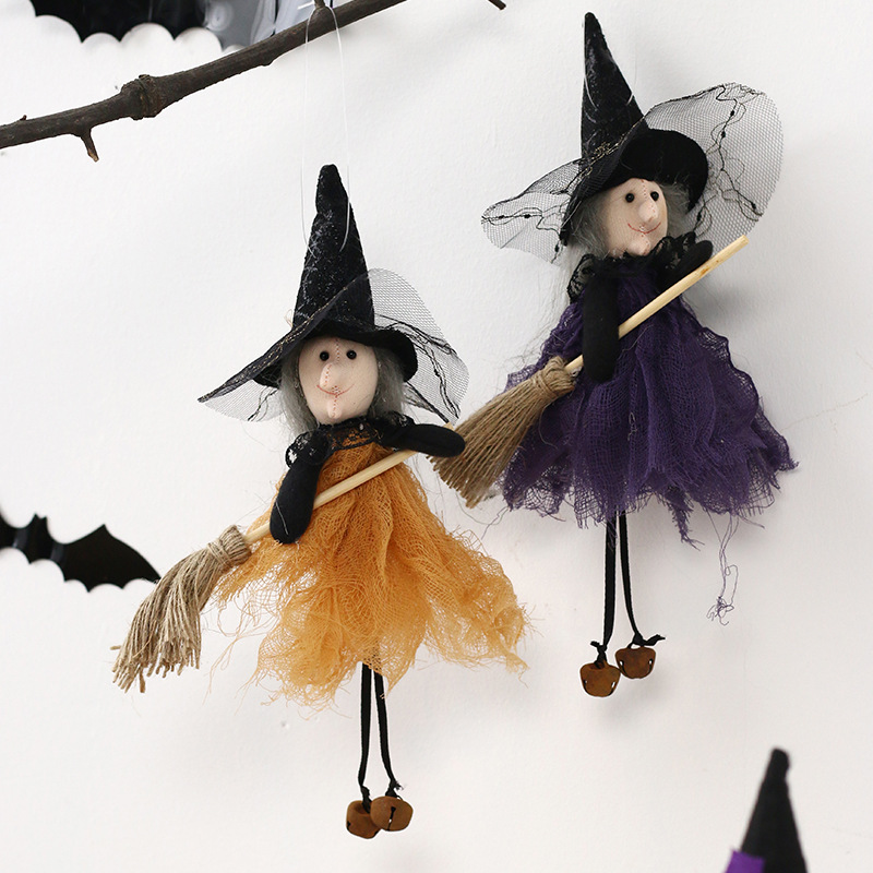 ハロウィン 飾り お人形 飾り物 巫女 魔女 吊り下げ 玄関 お化け屋敷
