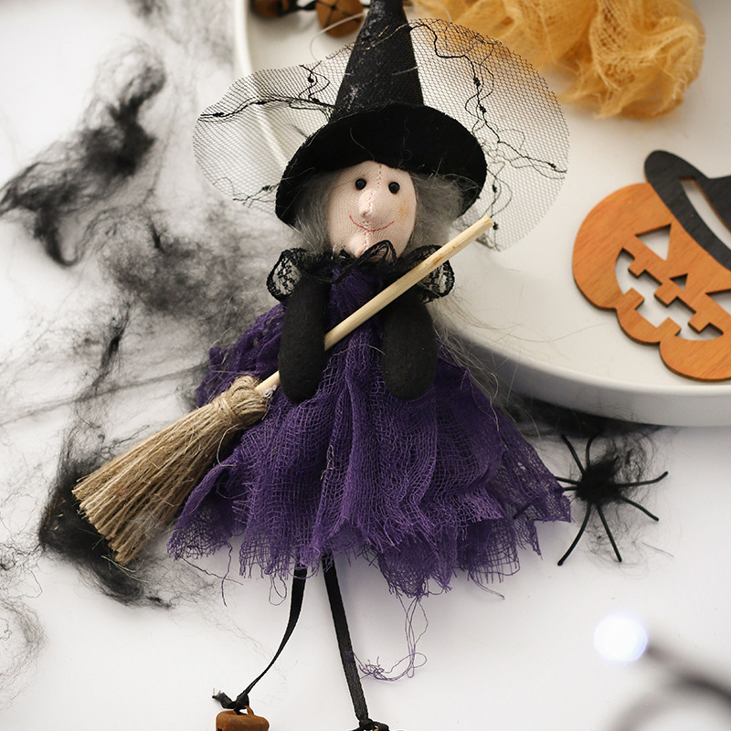ハロウィン飾り置物、アンティーク魔女人形-