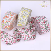 【3種】リボンテープ 小花 カラフル ラッピング プレゼント ギフト 布小物 服飾 花束包装 手芸材料