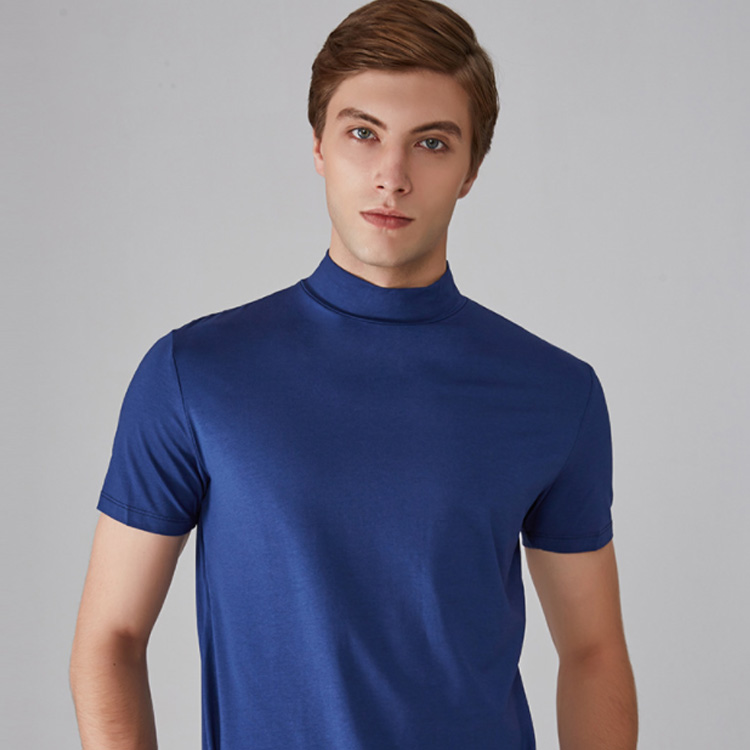 【未使用】ブリーフィング モックネック ハイネック Tシャツ 半袖 ブラウン 茶 モックネック ニット 半袖 ハイネック ゴルフウェア メンズ 半袖