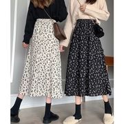 【日本倉庫即納】小花柄 フレアスカート Aラインスカート 韓国ファッション