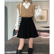 【日本倉庫即納】プリーツスカート 編み レディース 韓国ファッション