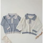 2025秋冬新作 韓国風  子供服  長袖   ベビー服  トップス   ニット セーター 2色